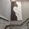 Wave Strip Decorative Wooden Wall Art, Dual Tone Wood Texture, Nordic Style