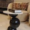 3-Tier Round Black Accent Table – Vertical Modern Side Table | EasyDecor