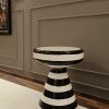 Zebra Print Accent Table — Luxury Statement Side Table for Living Room & Bedroom Décor