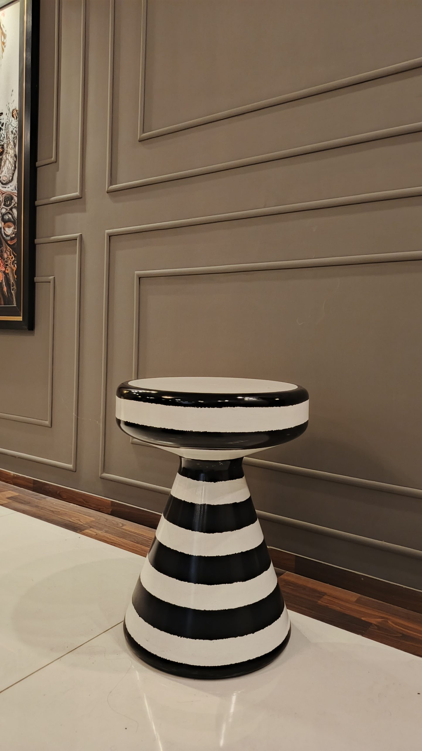 Zebra Print Accent Table — Luxury Statement Side Table for Living Room & Bedroom Décor - Image 3
