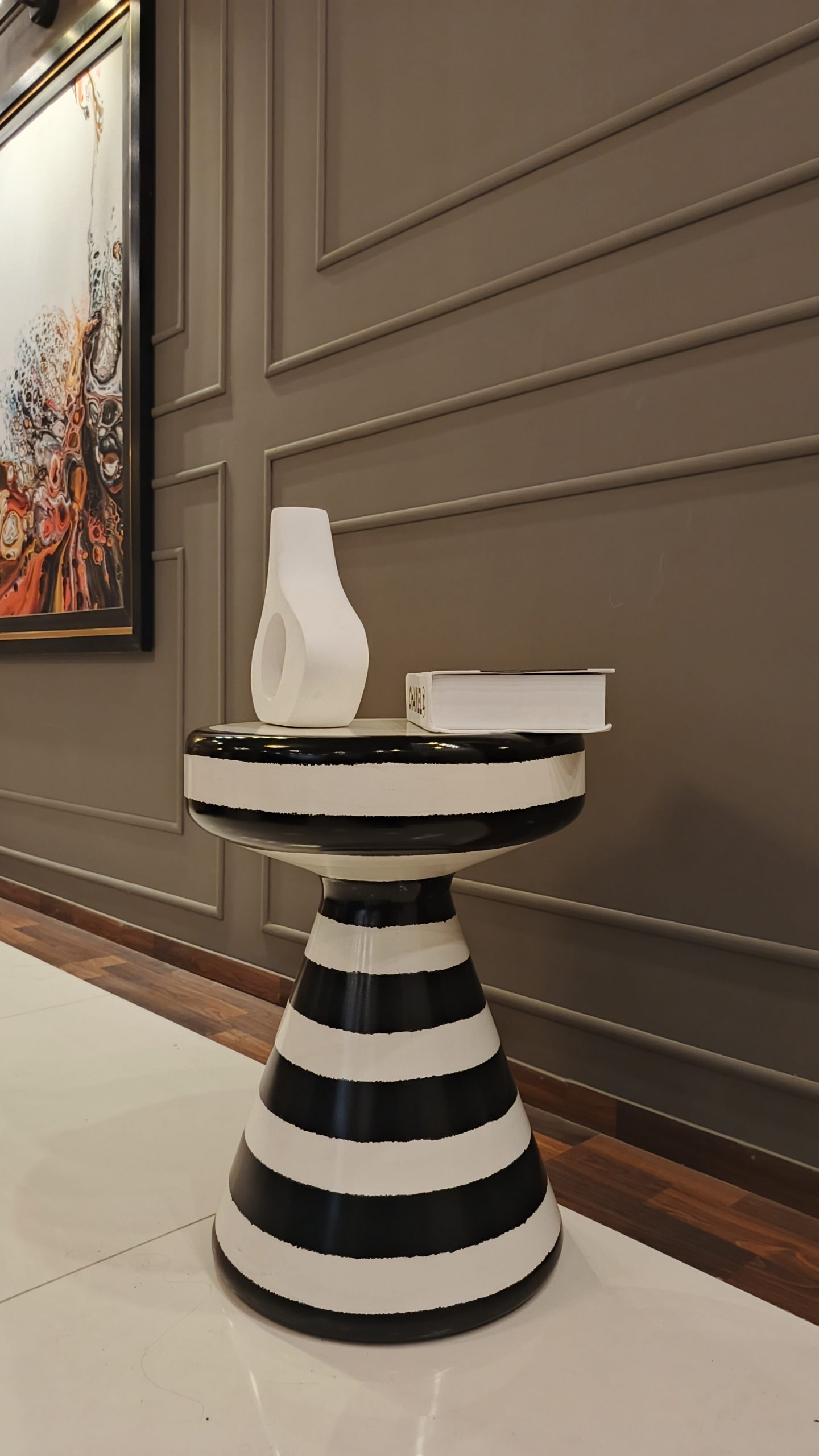 Zebra Print Accent Table — Luxury Statement Side Table for Living Room & Bedroom Décor - Image 7